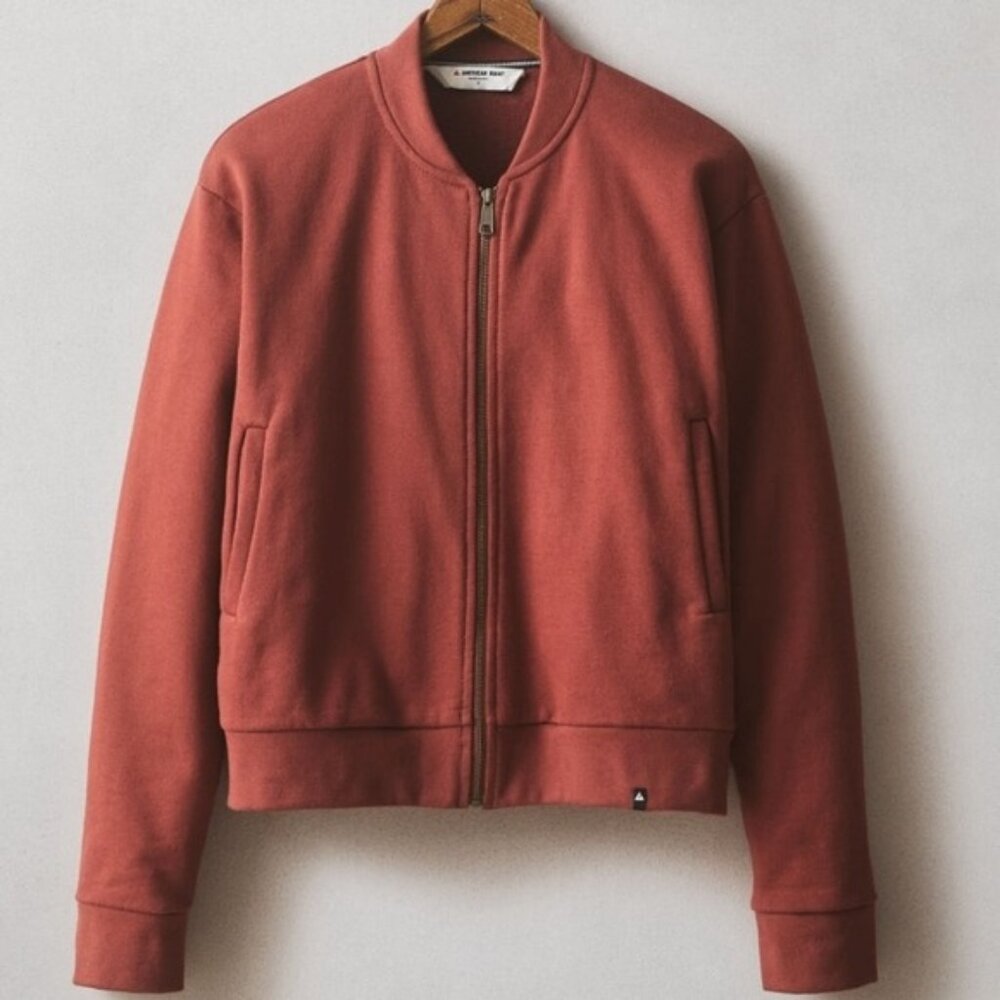 American Giant Women’s Fleece Bomber Jacket – Size L – New